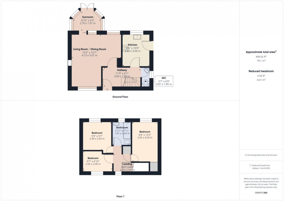 Floorplan for Webster Road, The Furlongs, Aylesbury