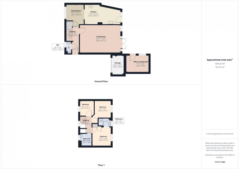 Floorplan for Woodford Close, Fairford Leys, Aylesbury