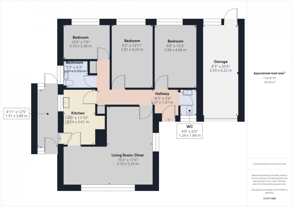 Floorplan for Dove House Close, Winslow, Buckinghamshire