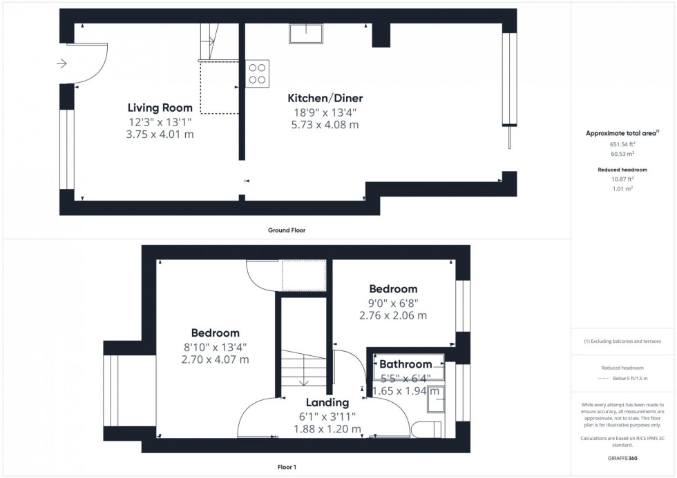 Floorplan for Bonham Close, The Willows, Aylesbury