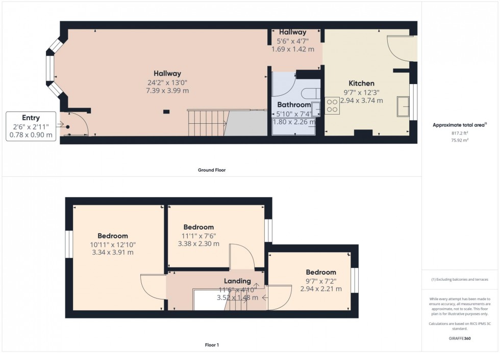 Floorplan for Willow Road, Aylesbury, Buckinghamshire