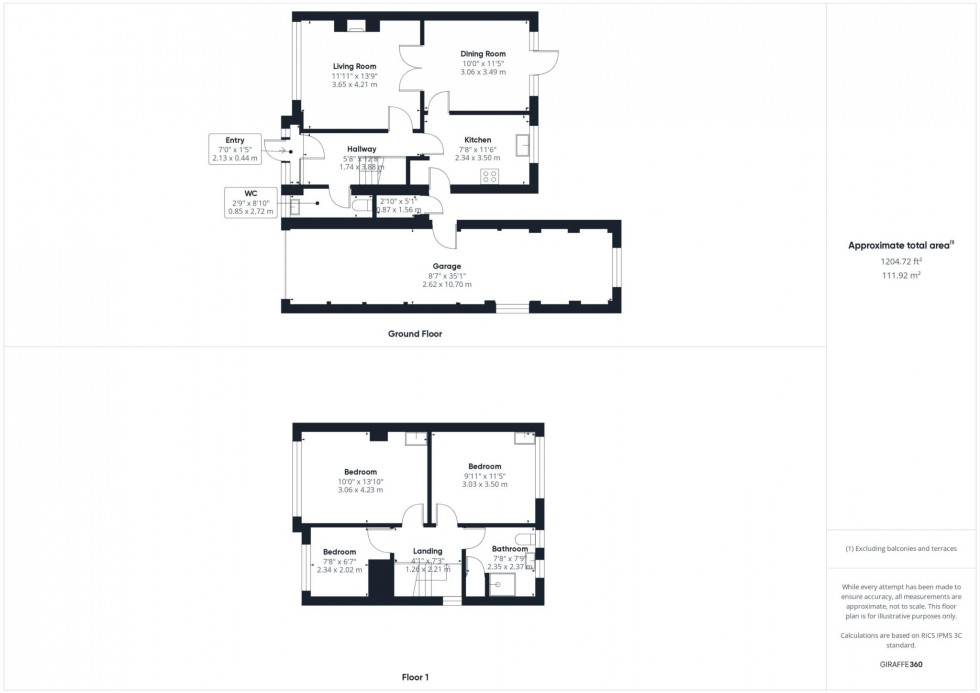 Floorplan for Westmorland Avenue, Turnfurlong, Aylesbury