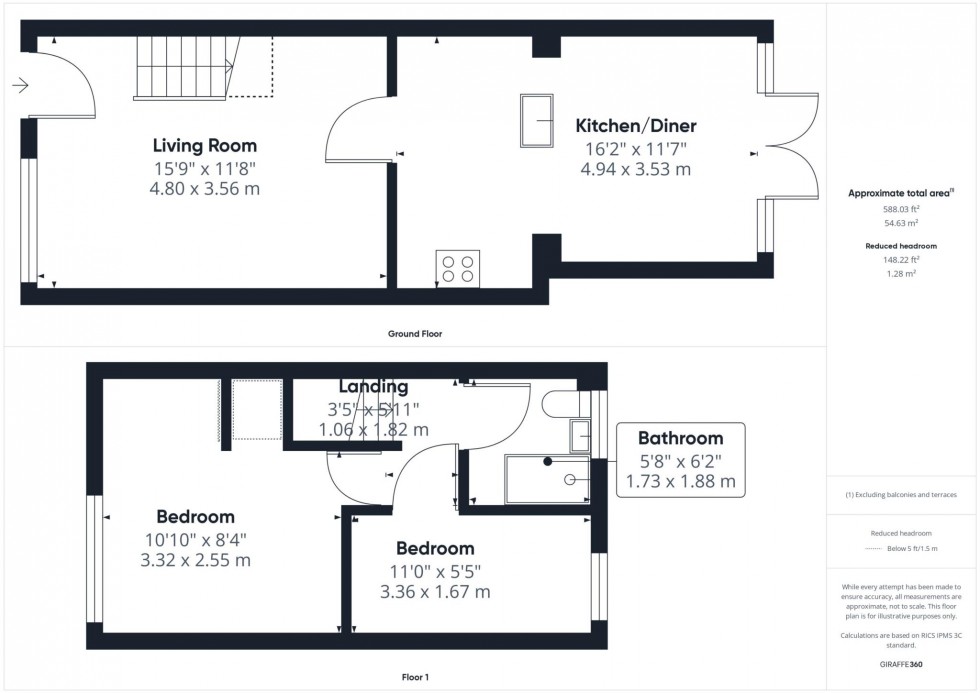 Floorplan for Vickery Close, Aylesbury, Buckinghamshire