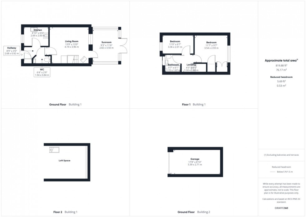 Floorplan for Arncott Way, Fairford Leys, Aylesbury