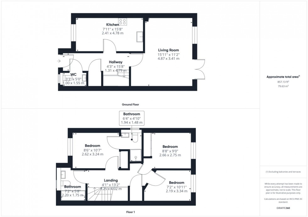 Floorplan for Lakeland Drive, Berryfields, Aylesbury