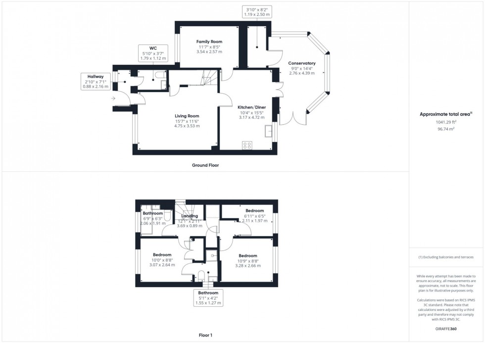 Floorplan for Bullfinch Gardens, Watermead, Aylesbury