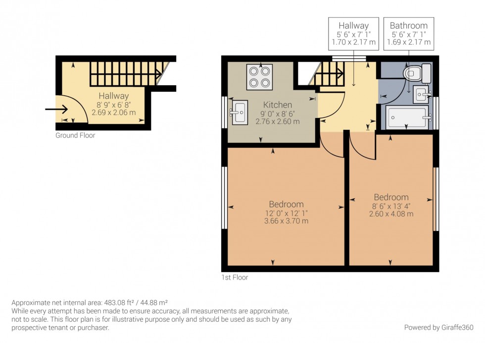 Floorplan for Prebendal Avenue, Southcourt, Aylesbury