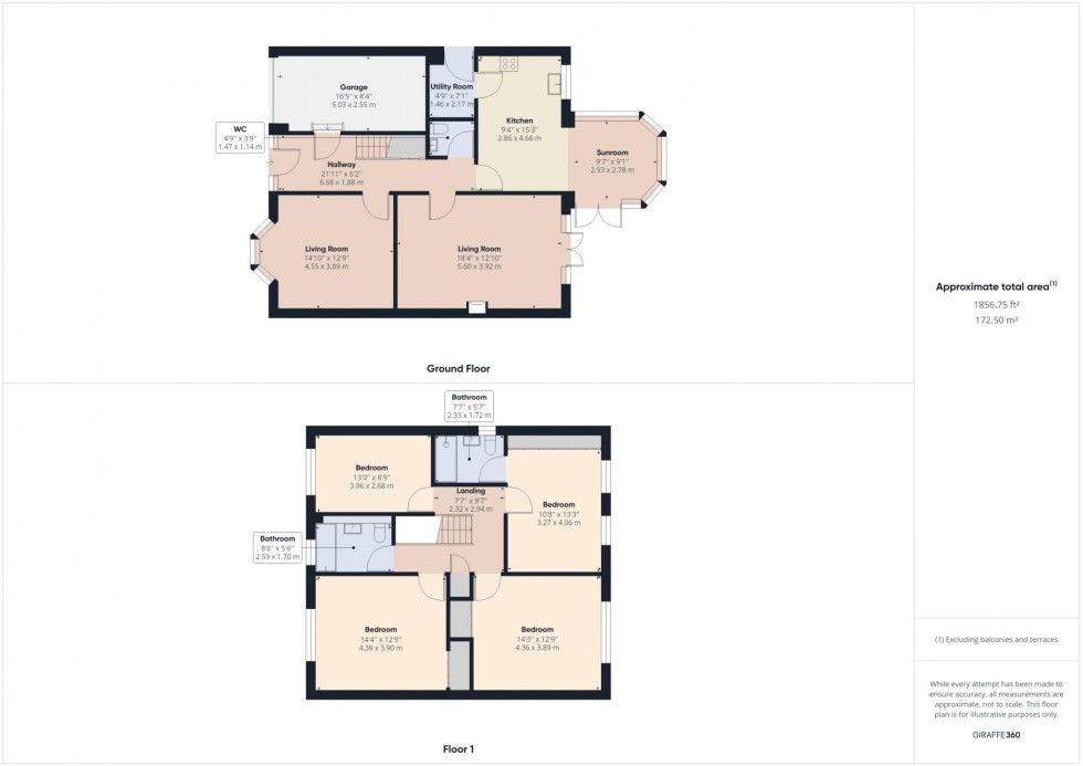 Floorplan for Kestrel Way, Watermead